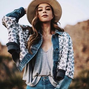 Free People Ditsy Denim Jacket